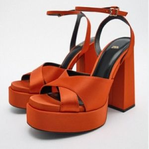 ZARA Chunky Platforms orange